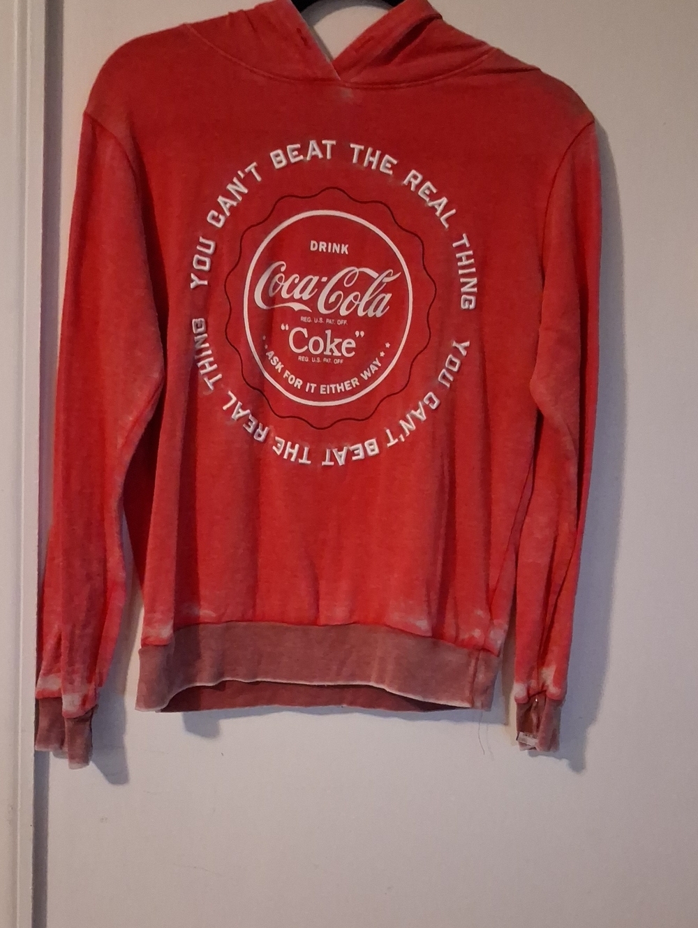 Coca Cola Red Hooded Sweatshirt with White Logo